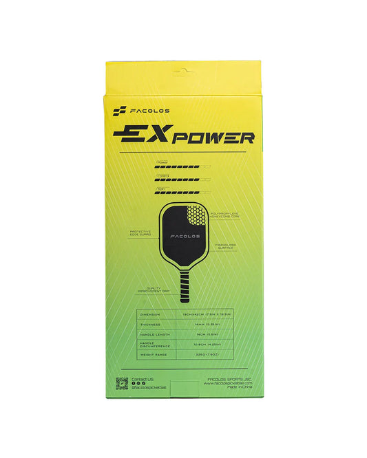 FACOLOS SPORTS SERIES EX POWER (SET OF 2 PADDLES + BALLS) 14MM – BLACK PICKLEBALL PADDLE