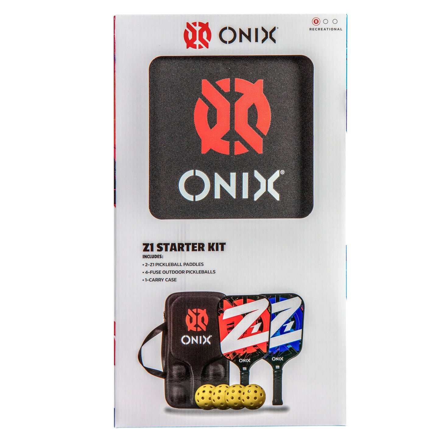 ONIX Z1 STARTER PICKLEBALL KIT 12MM PICKLEBALL PADDLE