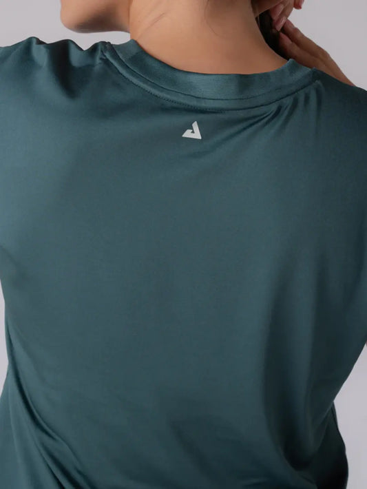 JOOLA WOMEN'S COURT CROP TEE CLUB GREEN