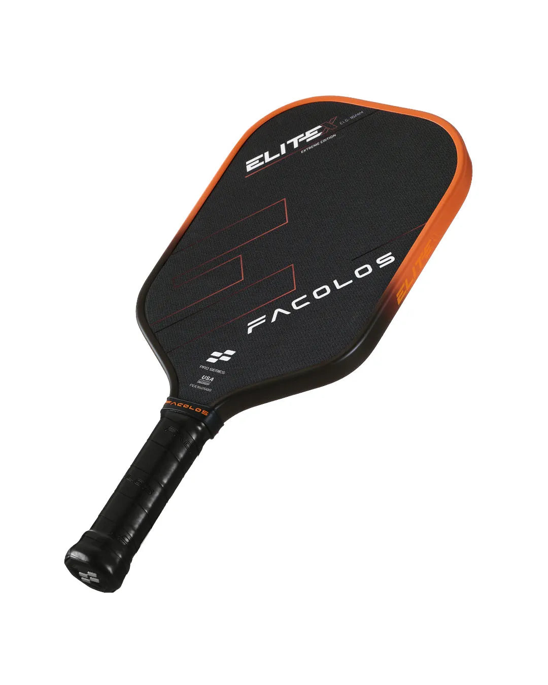 FACOLOS PRO SERIES ELITE X ELONGATED 16MM - ORANGE PICKLEBALL PADDLE
