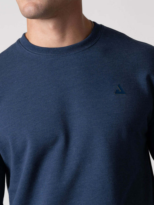 JOOLA UNISEX FLEECE CREW NAVY HEATHER