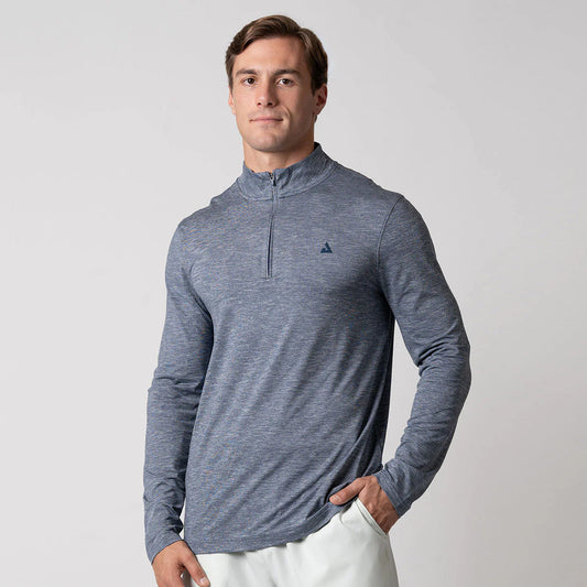 JOOLA MEN'S QUARTER ZIP PULLOVER NAVY HTHR