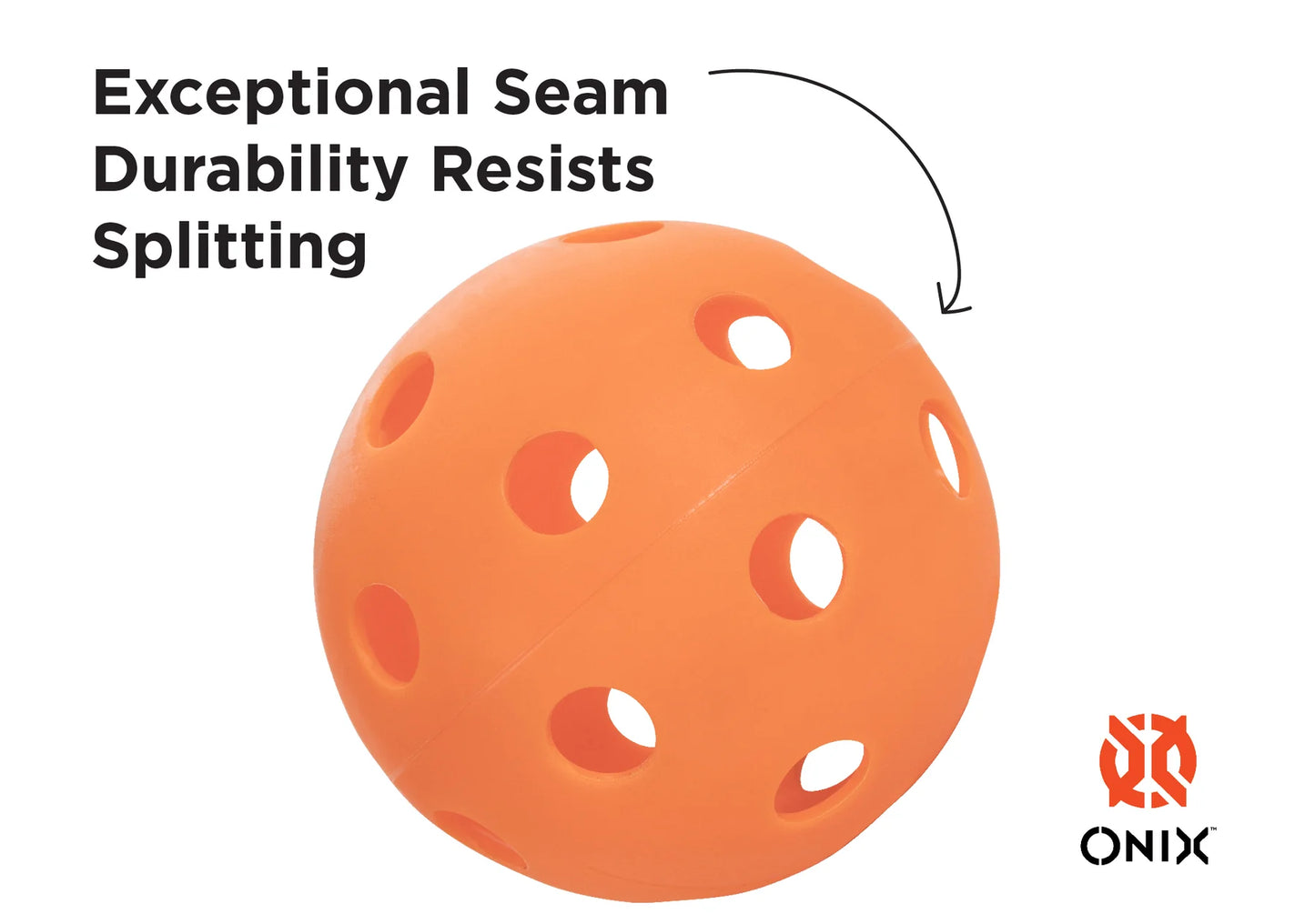 ONIX FUSE INDOOR PICKLEBALLS(PACK OF 3)- ORANGE