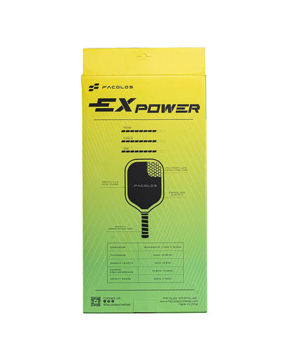 FACOLOS SPORTS SERIES EX POWER (SET OF 2 PADDLES + BALLS) 14MM – BLACK PICKLEBALL PADDLE
