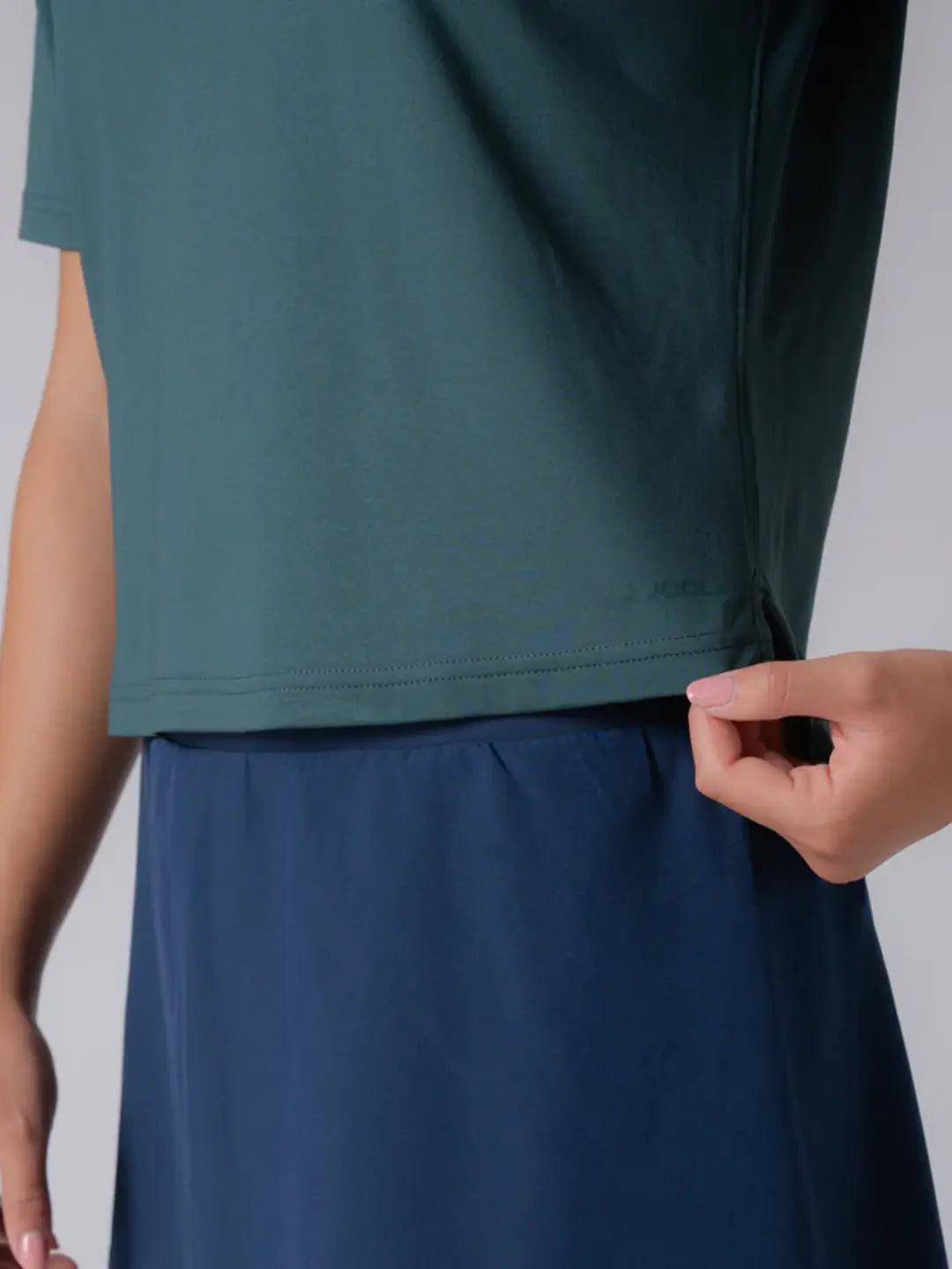 JOOLA WOMEN'S COURT CROP TEE CLUB GREEN