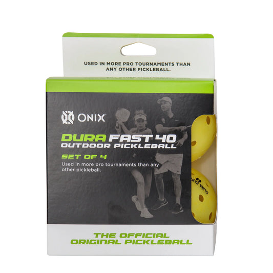 ONIX DURA FAST-40 PICKLEBALLS(PACK OF 4) - YELLOW