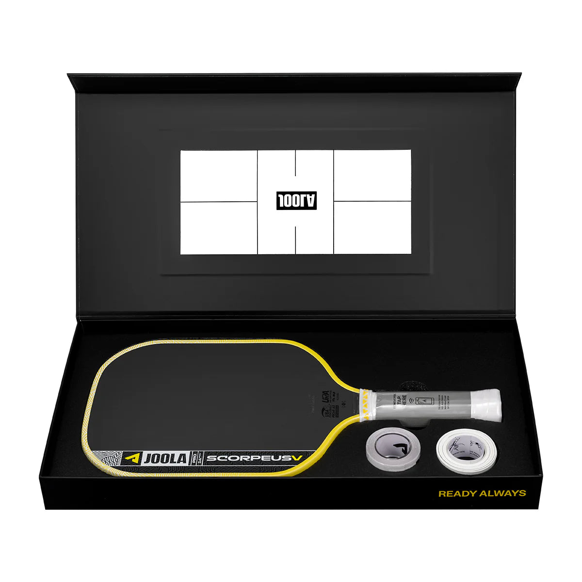 Yellow JOOLA Scorpeus Pro V Carbon Fiber Pickleball Paddle