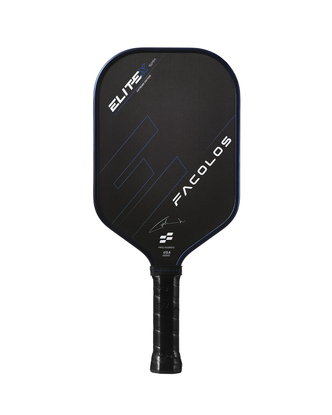 FACOLOS LIMITED EDITION ELITE X ELONGATED MALAY CHROME 16MM - BLUE PICKLEBALL PADDLE