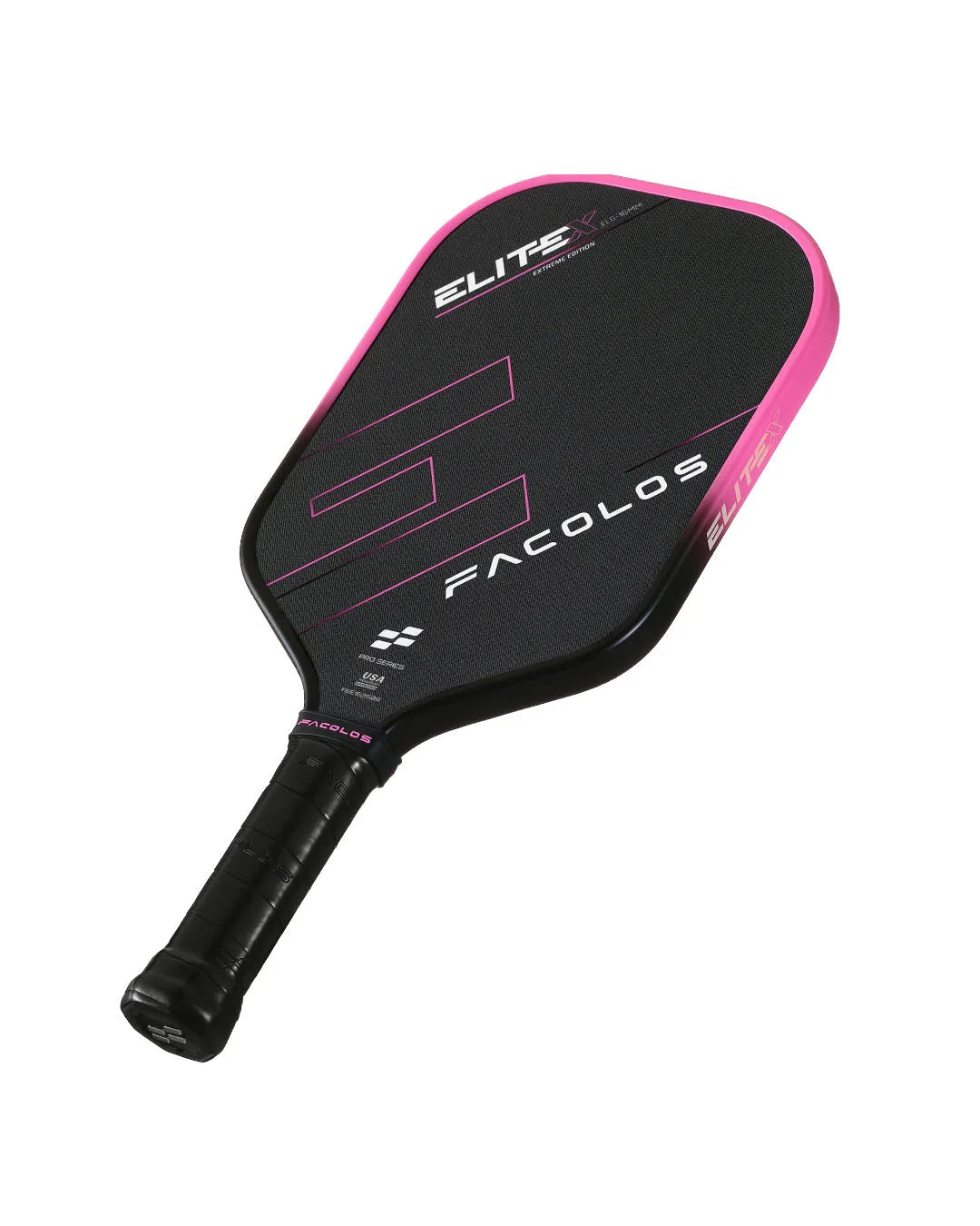 FACOLOS PRO SERIES ELITE X ELONGATED 16MM – PINK PICKLEBALL PADDLE
