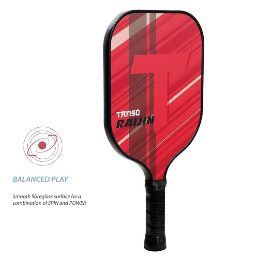 TANSO Raijin Fiberglass Pickleball Paddle (220 Grams Paddle, Light Weight + Hexa Core, Wider Neck for Larger Sweet Spot)