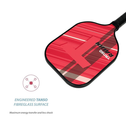 TANSO Raijin Fiberglass Pickleball Paddle (220 Grams Paddle, Light Weight + Hexa Core, Wider Neck for Larger Sweet Spot)