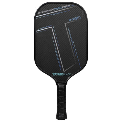 TANSO Black RYUSEI Engineered Carbon Fibre Pickleball Paddle - 240 Grams, 16mm Honeycomb Core for Professional Players