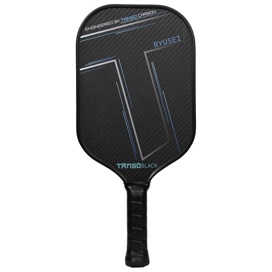 TANSO Black RYUSEI Engineered Carbon Fibre Pickleball Paddle - 240 Grams, 16mm Honeycomb Core for Professional Players