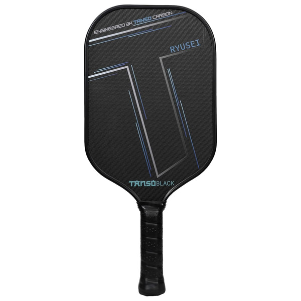 TANSO Black RYUSEI Engineered Carbon Fibre Pickleball Paddle - 240 Grams, 16mm Honeycomb Core for Professional Players