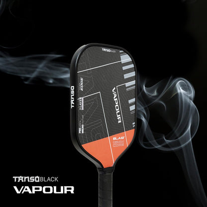 TANSO Black Vapour Gen IV Professional Pickleball Paddle | 3 Layer Infused Foam Core | Micro-Textured Pro Spin Surface | Power Performance Paddle