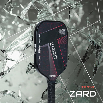 TANSO Zard Blast T700 Pickleball Paddle (Hight Grit Surface Carbon Fibre Pickleball Paddle, 16mm Thick Hexa Core, Elongated 419mm for Maximum Power)