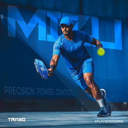 TANSO Mizu Fiberglass Pickleball Paddle (220 Grams Paddle, Light Weight + Hexa Core, Elongated 417mm for Powerful Performance)