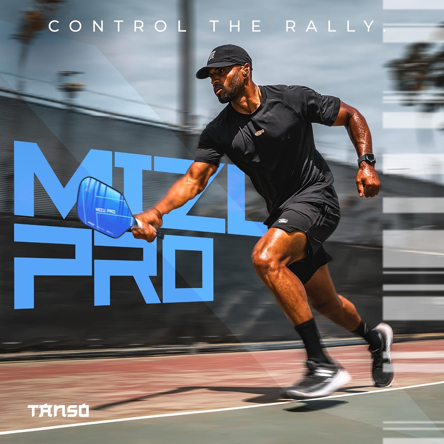 TANSO Mizu Pro Fiberglass Pickleball Paddle (Hight Grit Surface Pickleball Paddle, Light Weight + Hexa Core, Elongated 417mm for Powerful Performance)