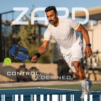 TANSO Zard Venom T700 Pickleball Paddle (Hight Grit Surface Carbon Fibre Pickleball Paddle, 16mm Thick Hexa Core, Wide Body 204mm for Maximum Control)