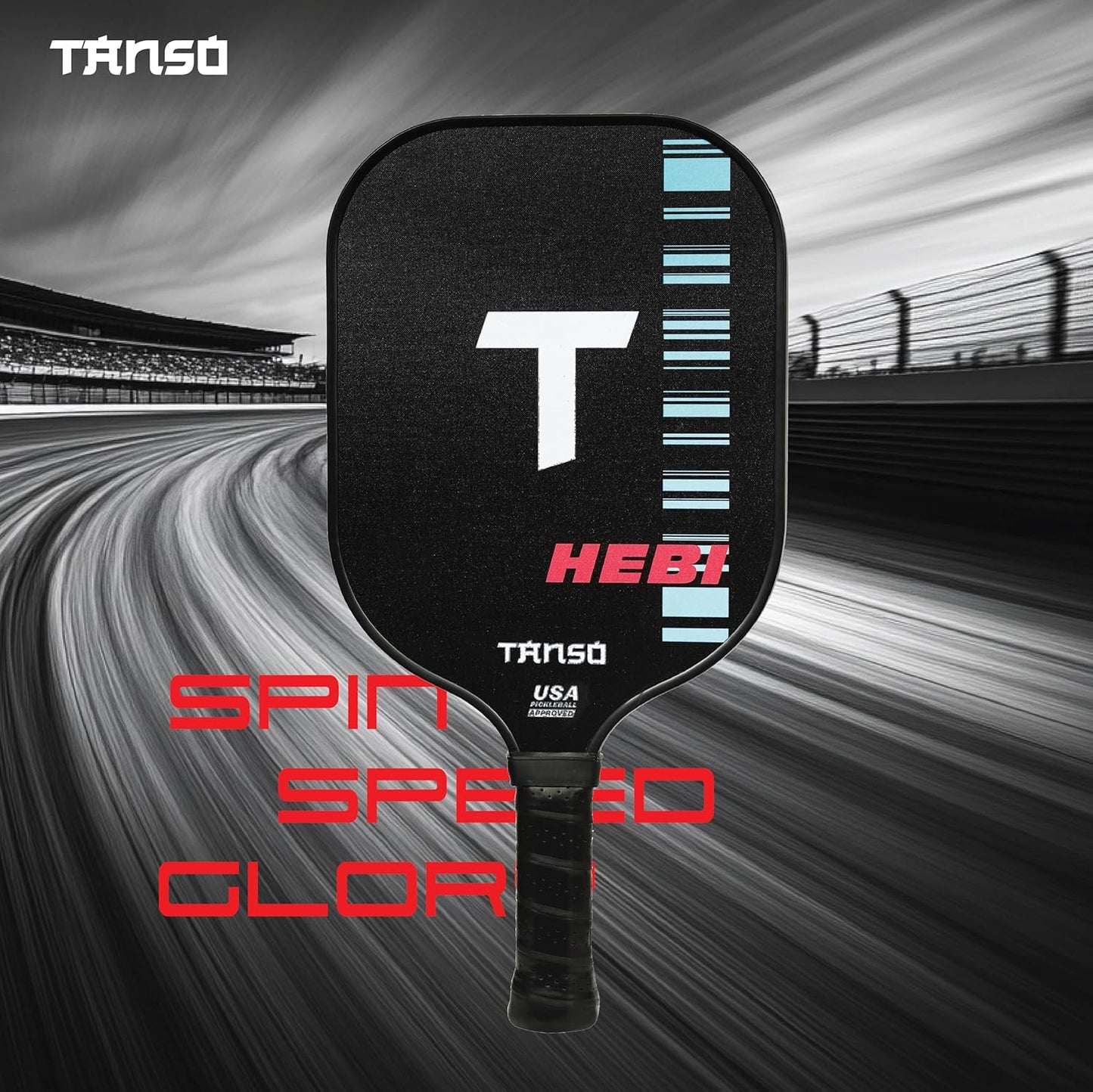 TANSO Hebi T700 USA Pickleball Approved Paddle (USAPA, 225 Grams, Roughened Carbon Fibre Surface Pickleball Paddle, Hexa Core)