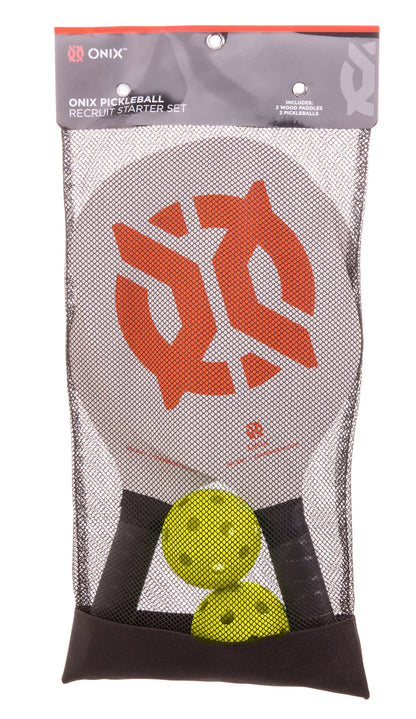 ONIX RECRUIT PICKLEBALL STARTER KIT 10MM PICKLEBALL PADDLE