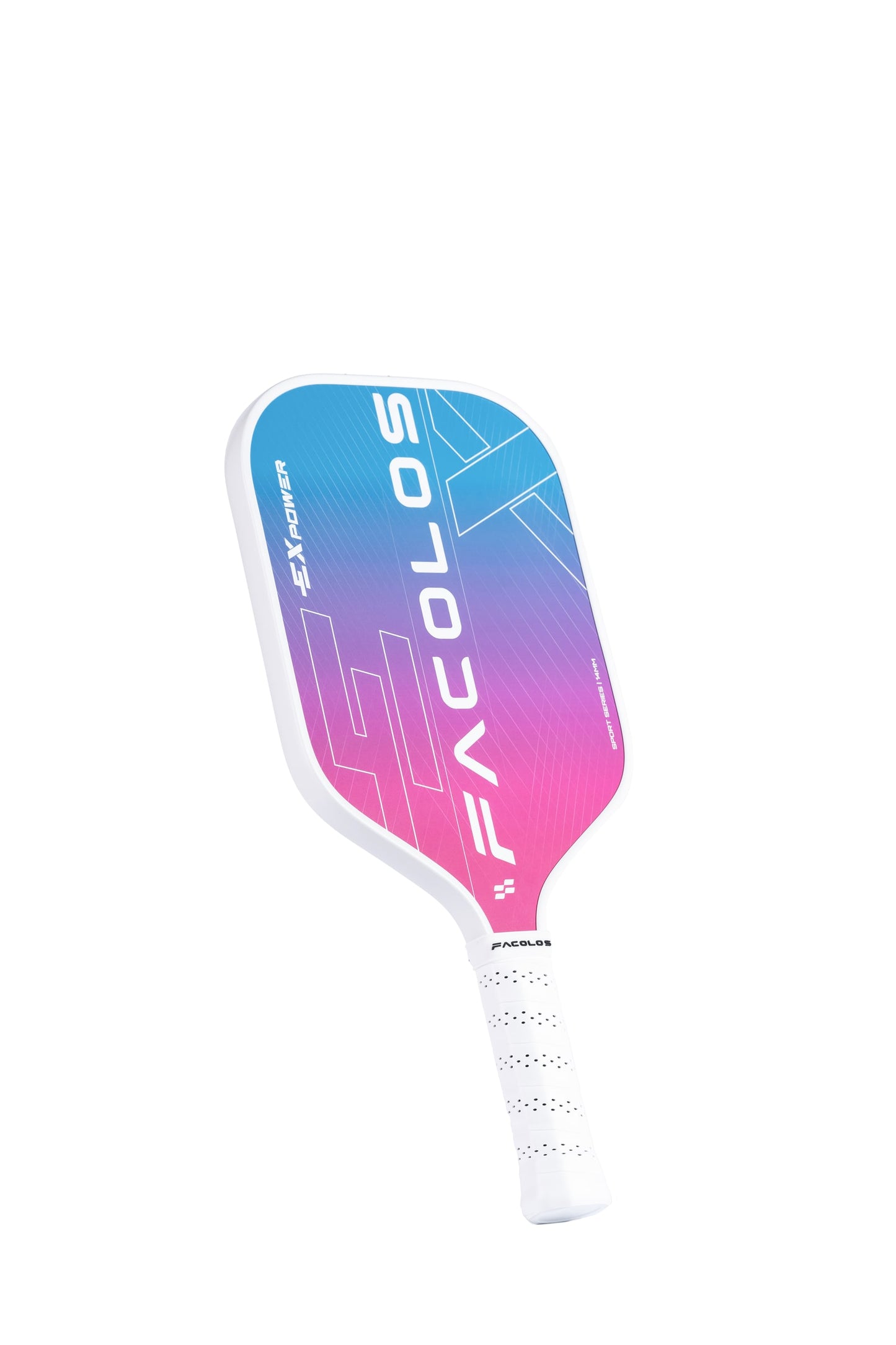 FACOLOS SPORTS SERIES EX POWER (SET OF 2 PADDLES + BALLS) 14MM – WHITE PICKLEBALL PADDLE