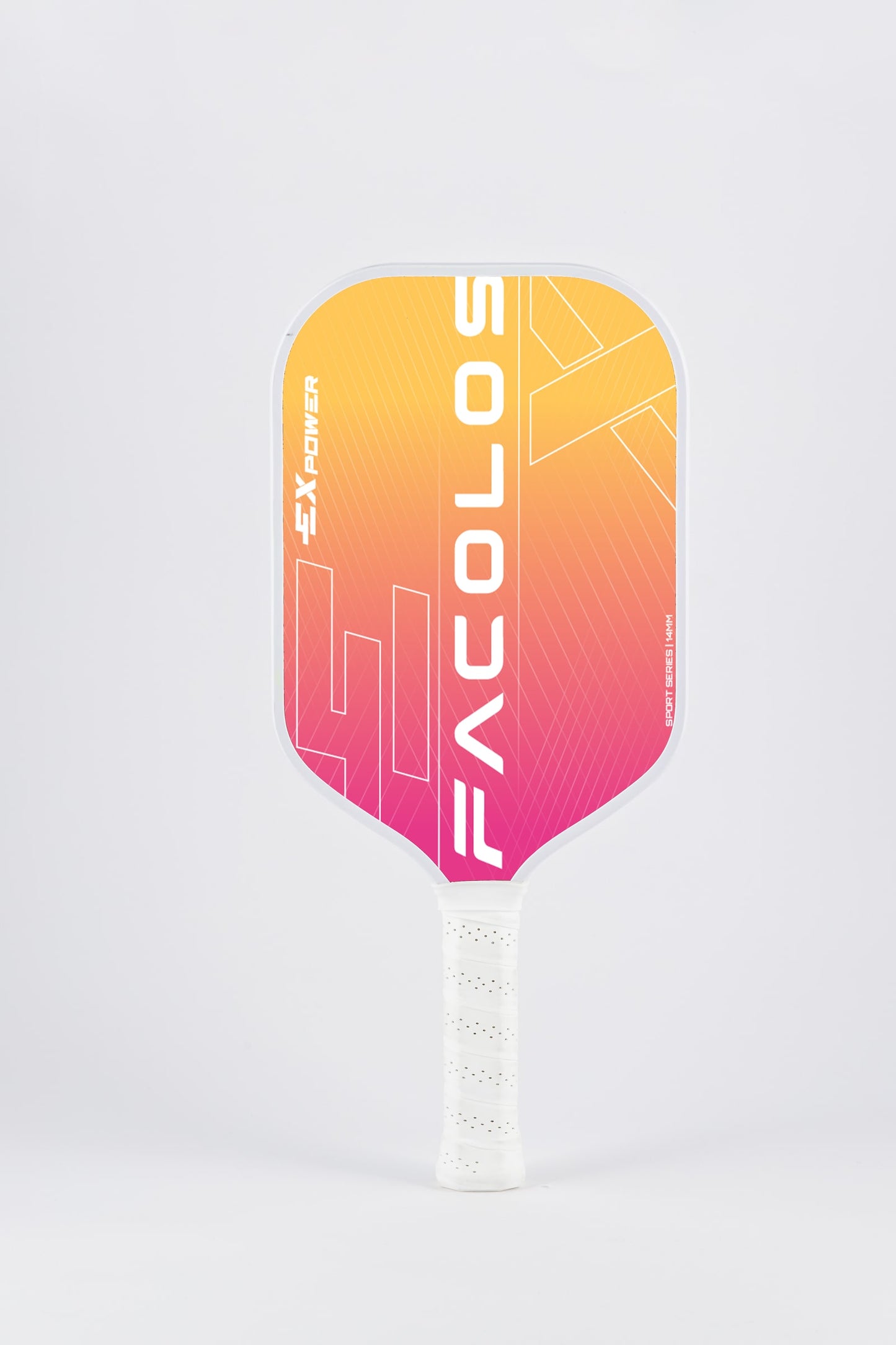 FACOLOS SPORTS SERIES EX POWER (SET OF 2 PADDLES + BALLS) 14MM – WHITE PICKLEBALL PADDLE