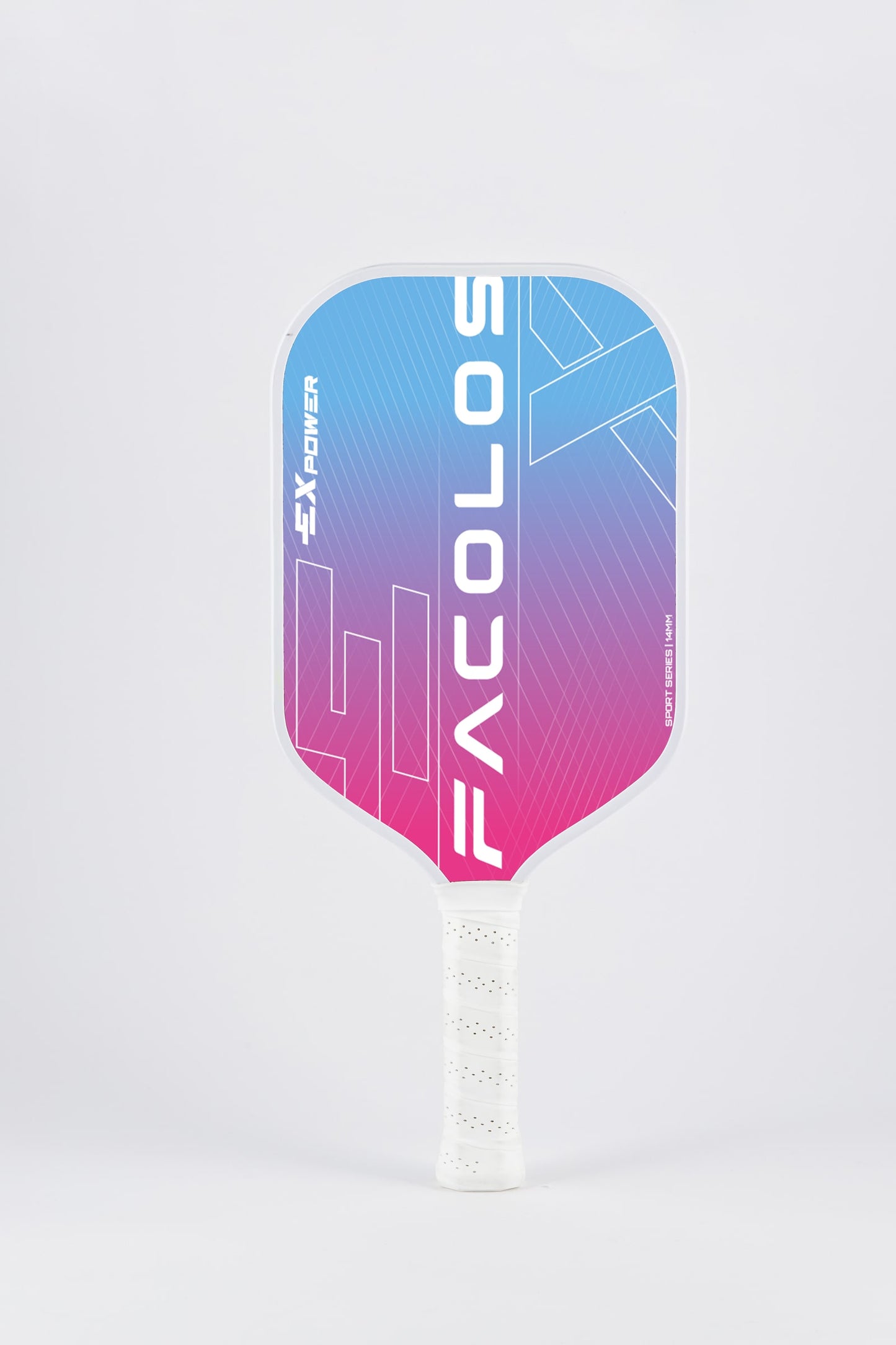 FACOLOS SPORTS SERIES EX POWER (SET OF 2 PADDLES + BALLS) 14MM – WHITE PICKLEBALL PADDLE