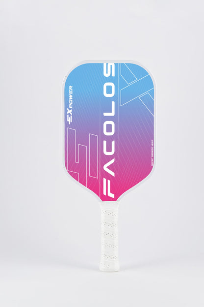 FACOLOS SPORTS SERIES EX POWER (SET OF 2 PADDLES + BALLS) 14MM – WHITE PICKLEBALL PADDLE