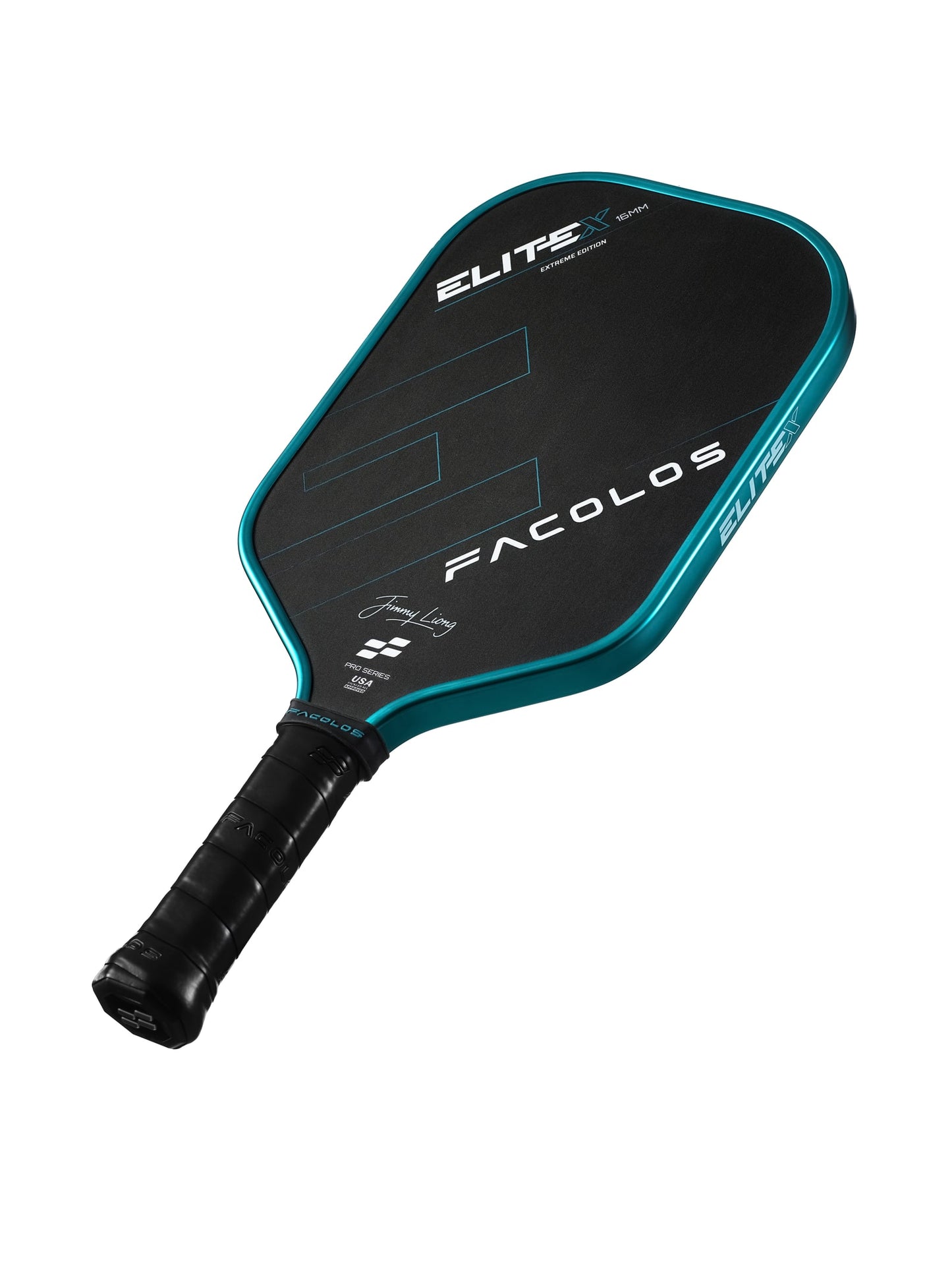 FACOLOS LIMITED EDITION ELITE X ELONGATED MALAY CHROME 16MM - GREEN PICKLEBALL PADDLE