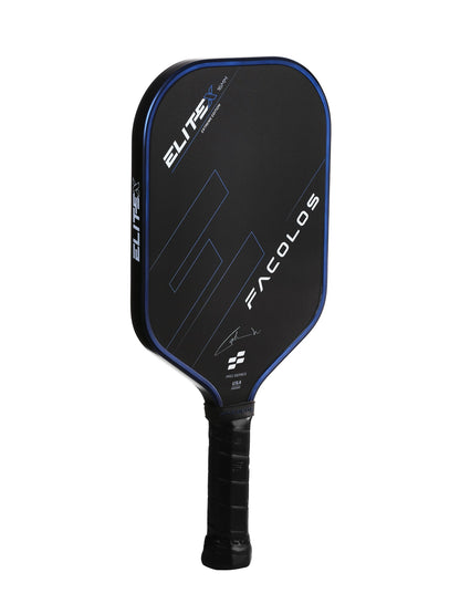 FACOLOS LIMITED EDITION ELITE X ELONGATED MALAY CHROME 16MM - BLUE PICKLEBALL PADDLE