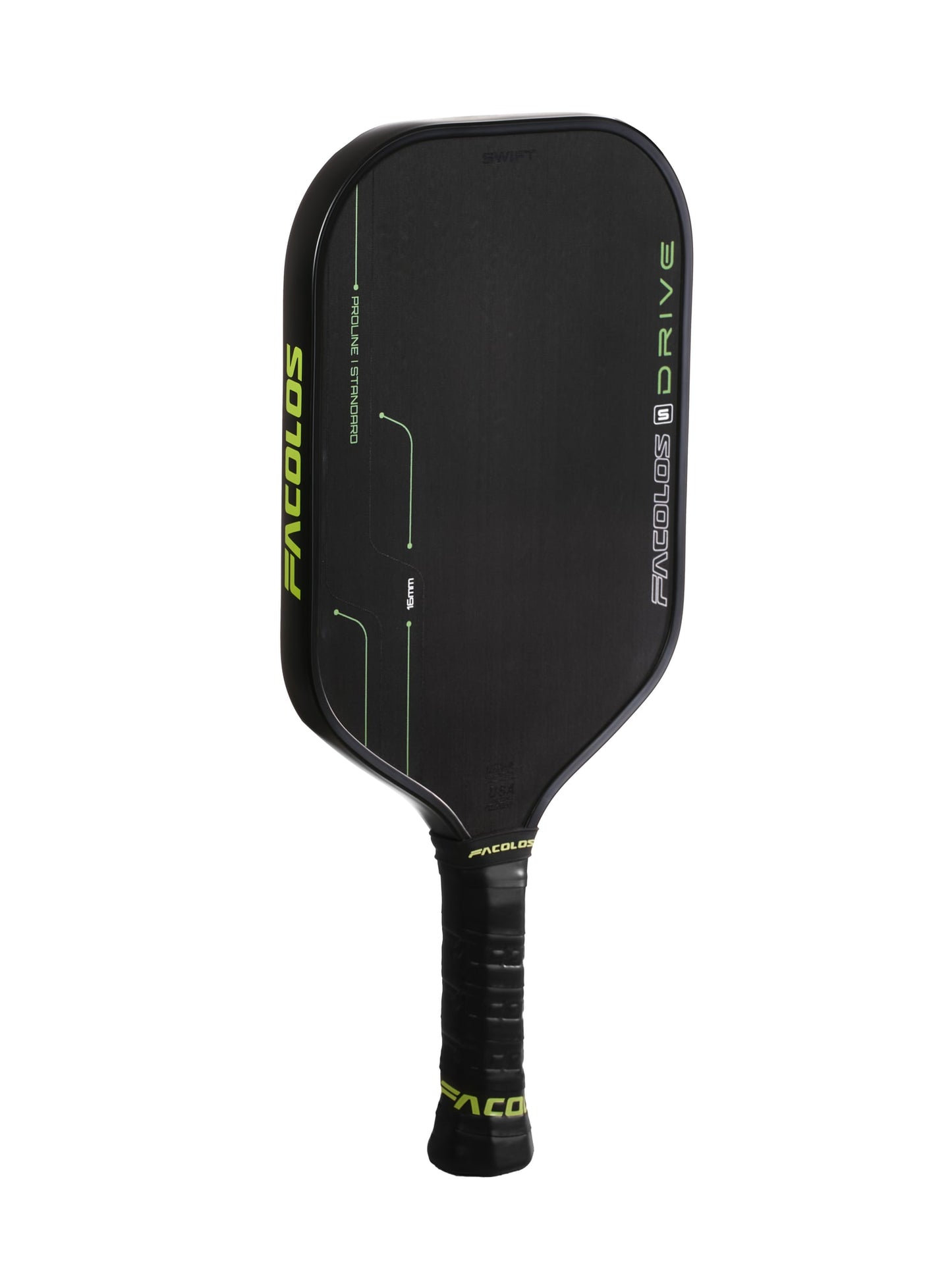 FACOLOS PRO SERIES DRIVE SWIFT 16MM - NEON PICKLEBALL PADDLE
