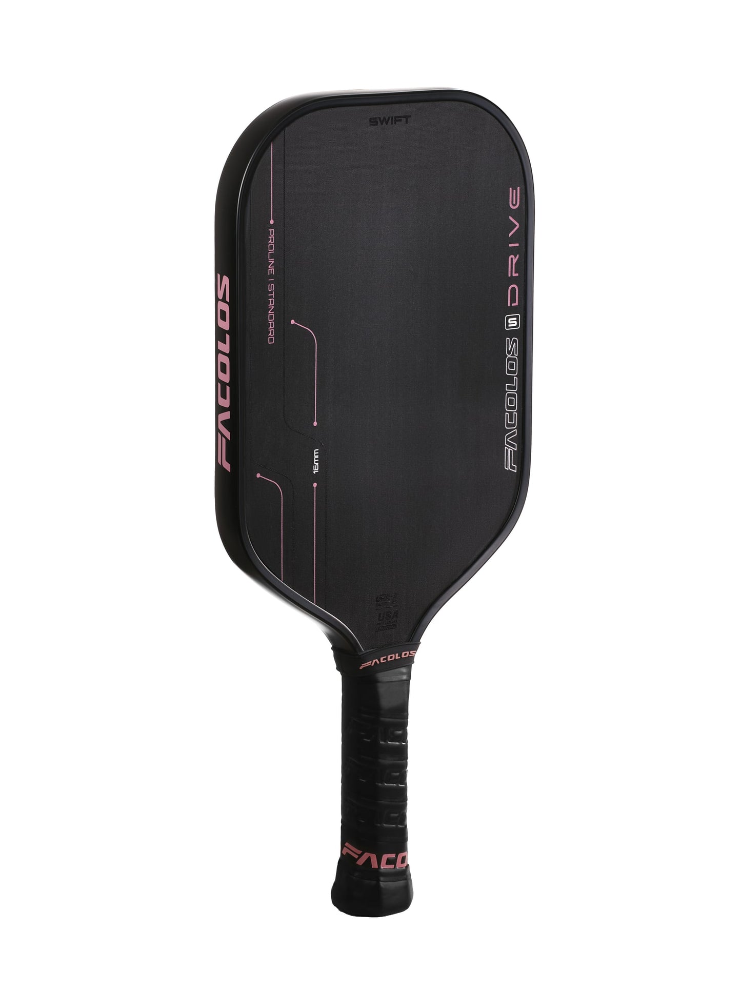 FACOLOS PRO SERIES DRIVE SWIFT 16MM - DUSTY PINK PICKLEBALL PADDLE