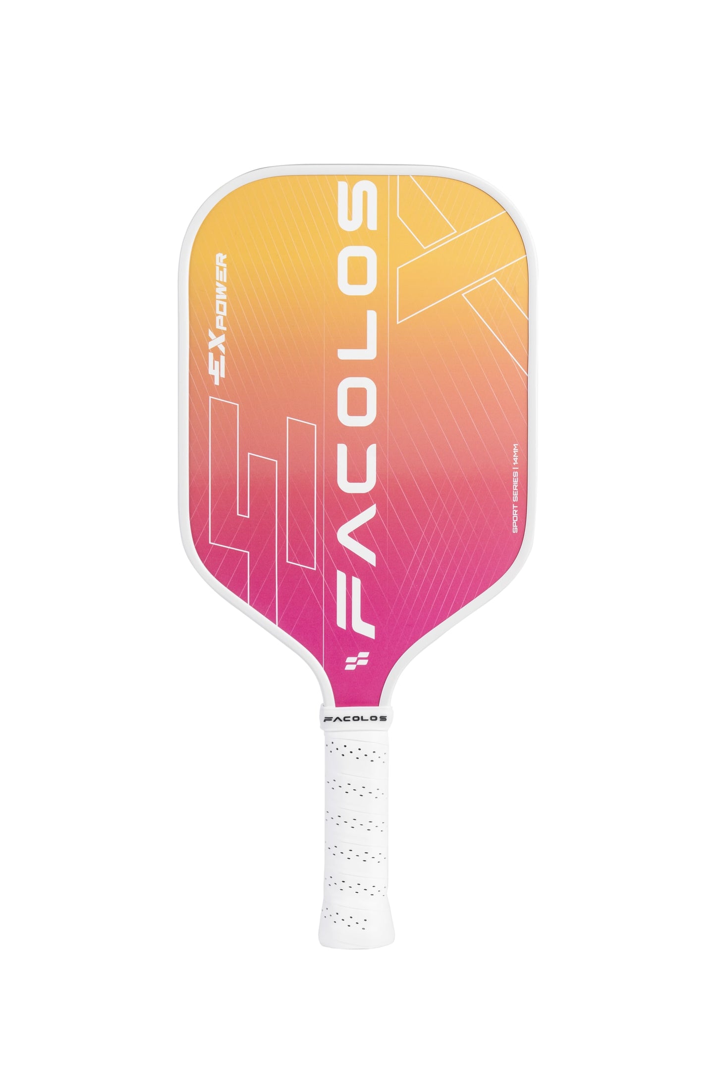 FACOLOS SPORTS SERIES EX POWER (SET OF 2 PADDLES + BALLS) 14MM – WHITE PICKLEBALL PADDLE