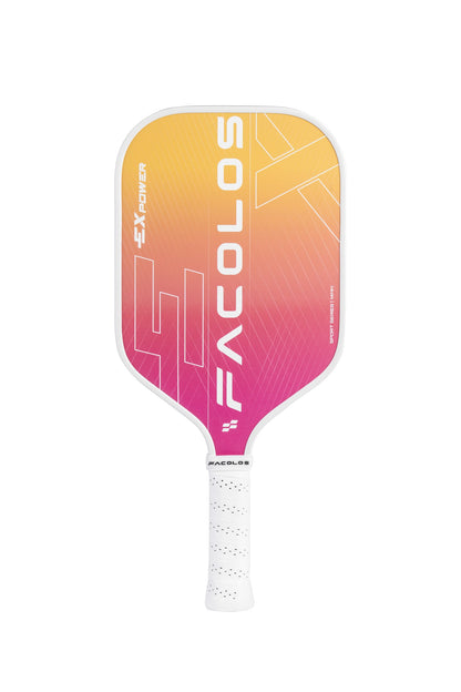 FACOLOS SPORTS SERIES EX POWER (SET OF 2 PADDLES + BALLS) 14MM – WHITE PICKLEBALL PADDLE