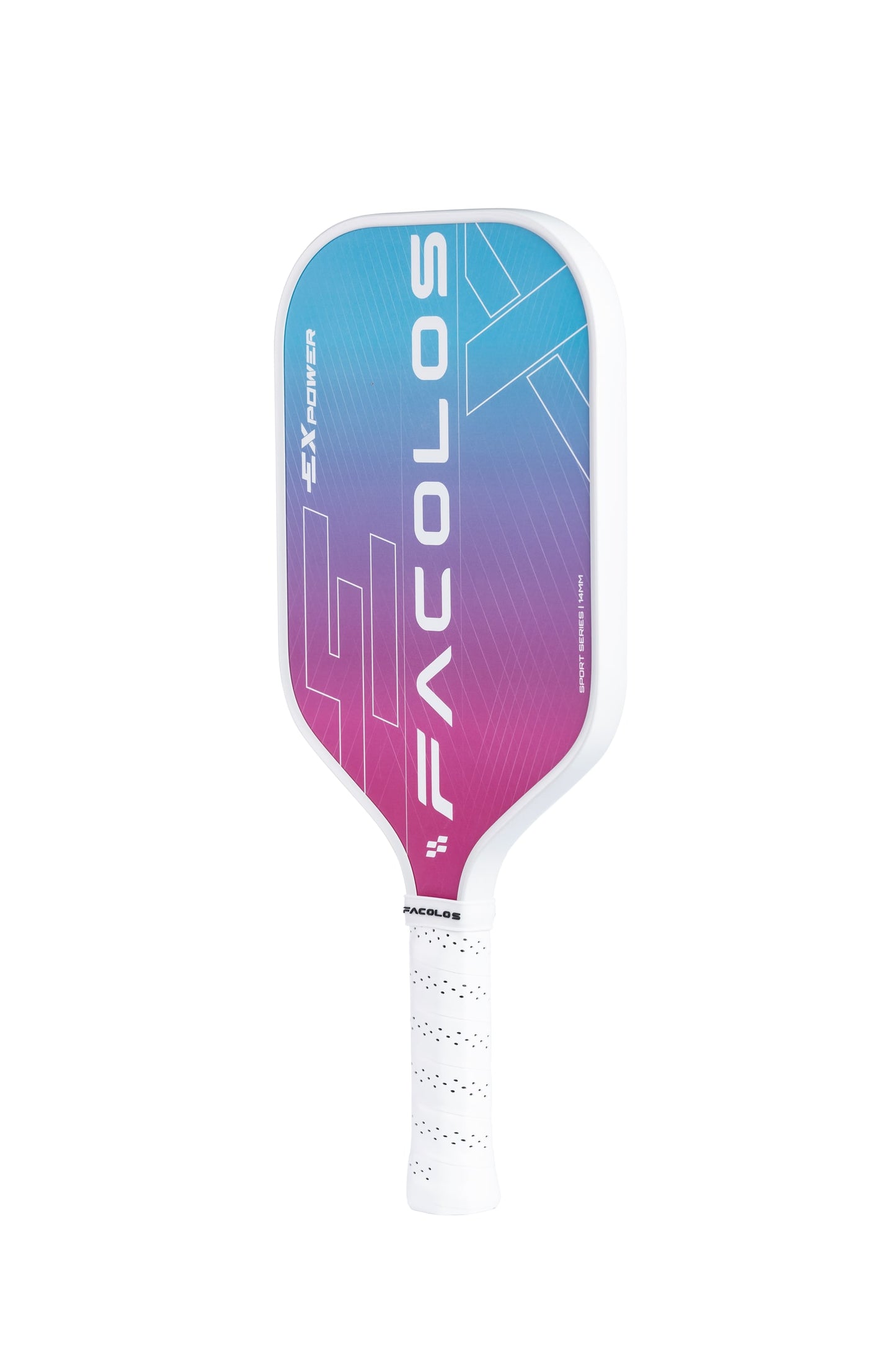 FACOLOS SPORTS SERIES EX POWER (SET OF 2 PADDLES + BALLS) 14MM – WHITE PICKLEBALL PADDLE