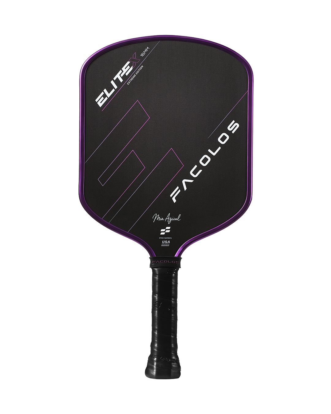 FACOLOS LIMITED EDITION ELITE X ELONGATED MALAY CHROME 16MM - PURPLE PICKLEBALL PADDLE