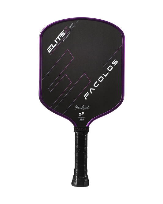 FACOLOS PRO SERIES ELITE X ELONGATED MALAY CHROME 16MM - PURPLE PICKLEBALL PADDLE