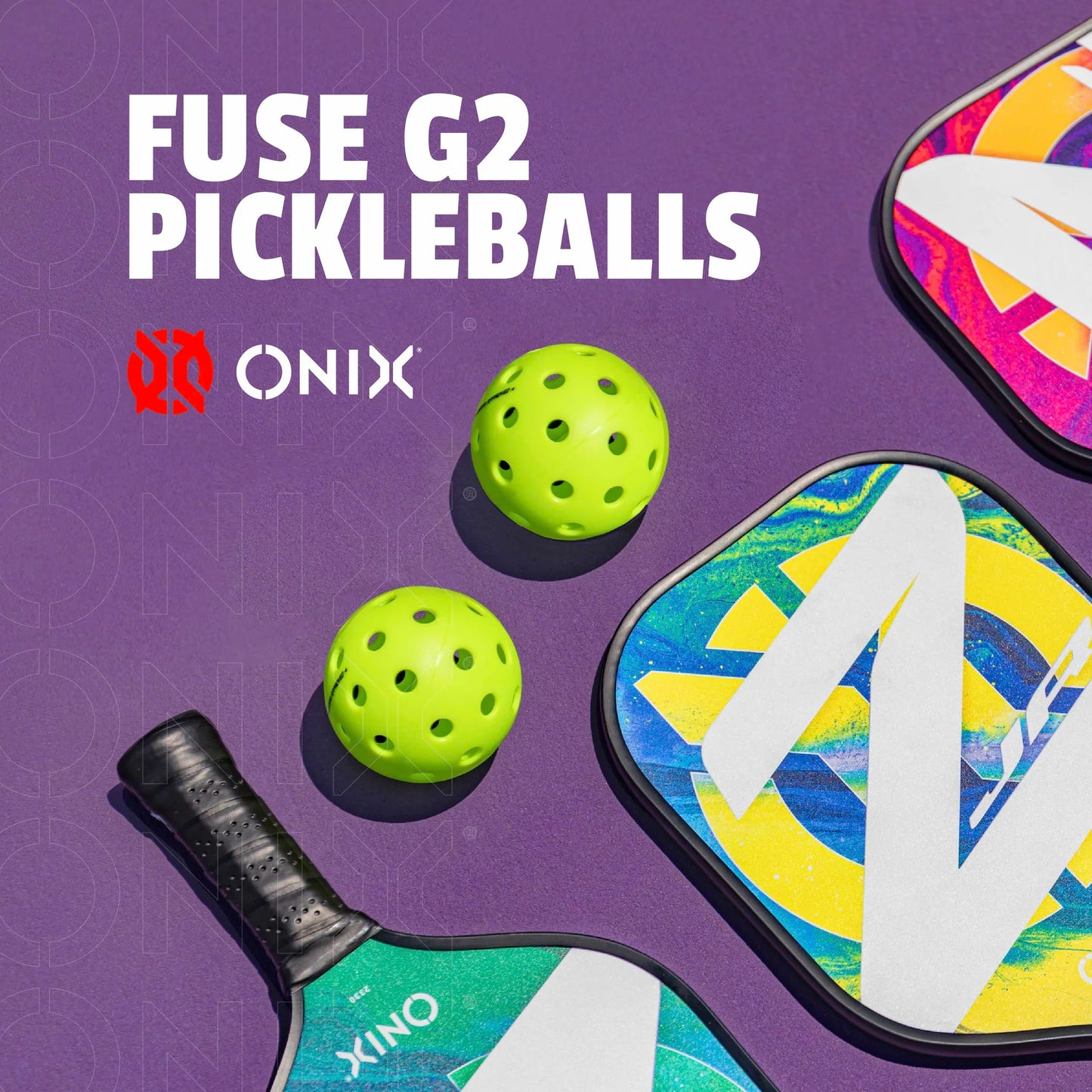 ONIX FUSE G2 OUTDOOR PICKLEBALLS(PACK OF 3)- YELLOW