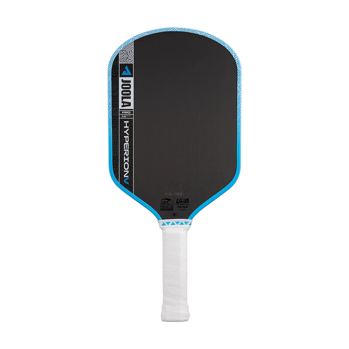JOOLA Hyperion Pro V 16MM Bolt Blue Pickleball Paddle Front View