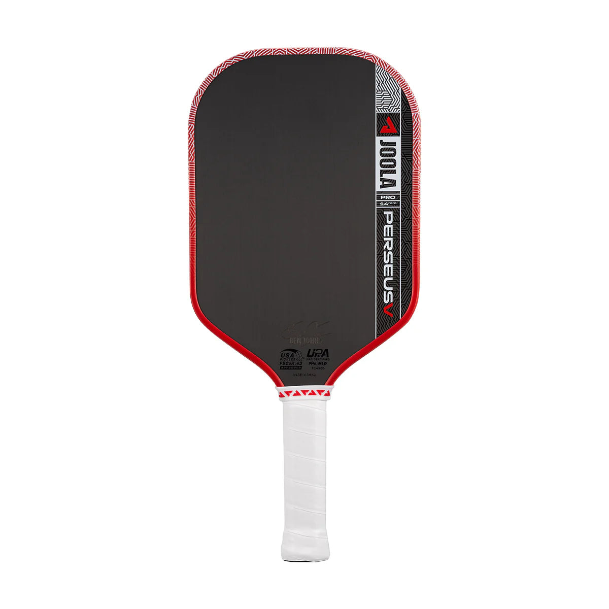 JOOLA Perseus Pro V 14MM Blaze Red Pickleball Paddle Front View