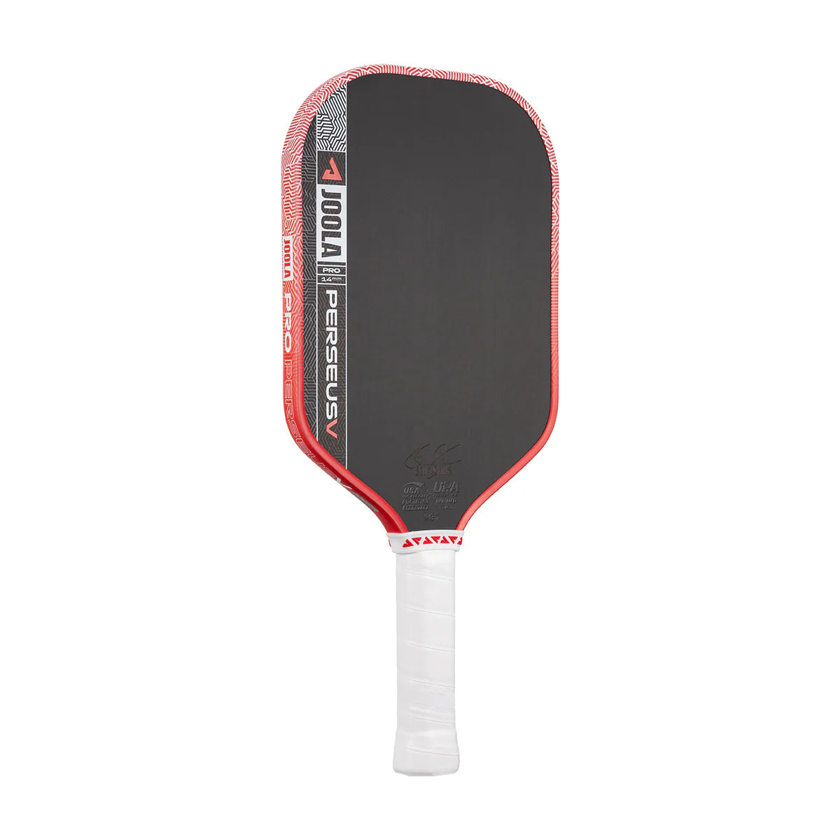 Red JOOLA Perseus Pro V 14MM Pickleball Paddle Close-Up