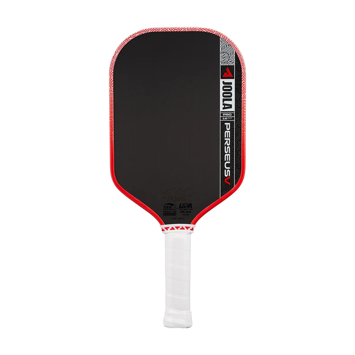 JOOLA Perseus Pro V 16MM Blaze Red Pickleball Paddle Front View