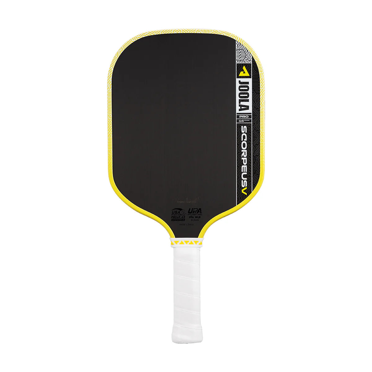JOOLA Scorpeus Pro V 16MM Yellow Pickleball Paddle Front View