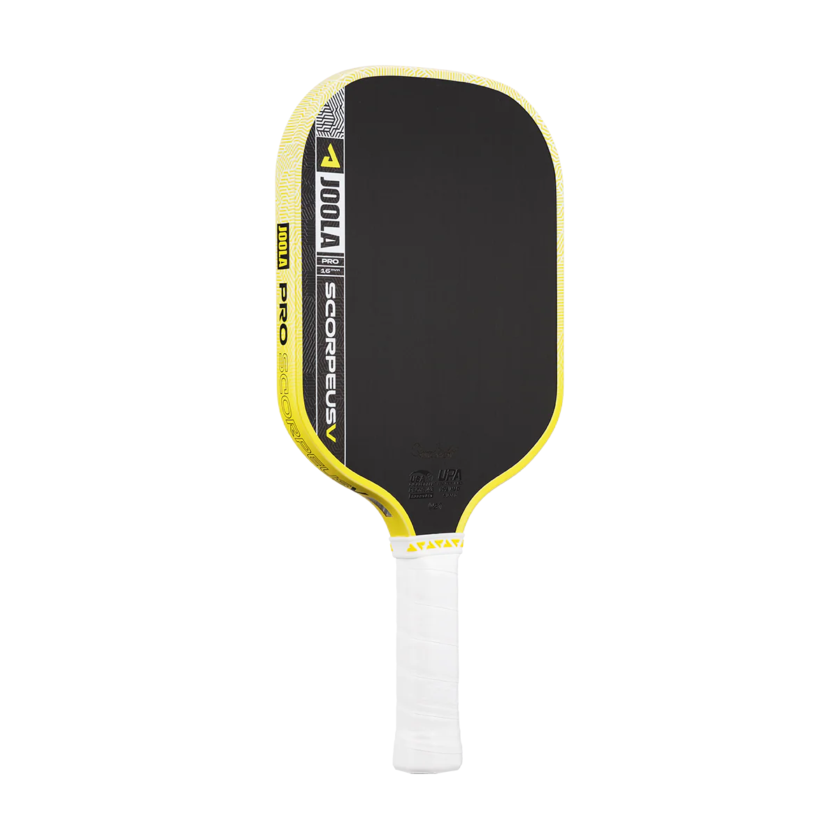Yellow JOOLA Scorpeus Pro V Carbon Fiber Pickleball Paddle