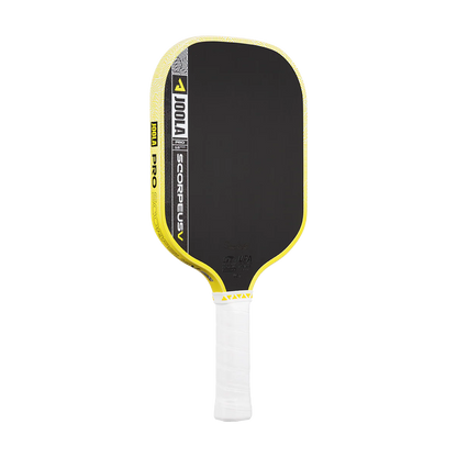 Yellow JOOLA Scorpeus Pro V Carbon Fiber Pickleball Paddle