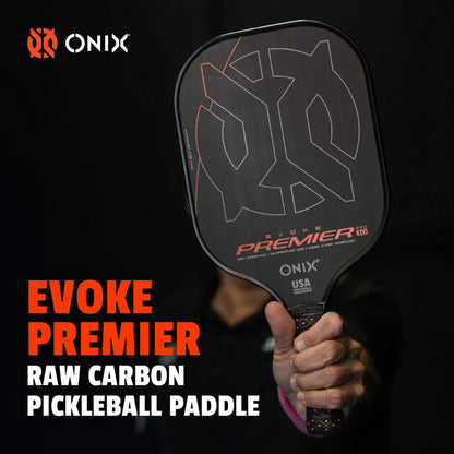 ONIX EVOKE PREMIER RAW CARBON 10MM PICKLEBALL PADDLE