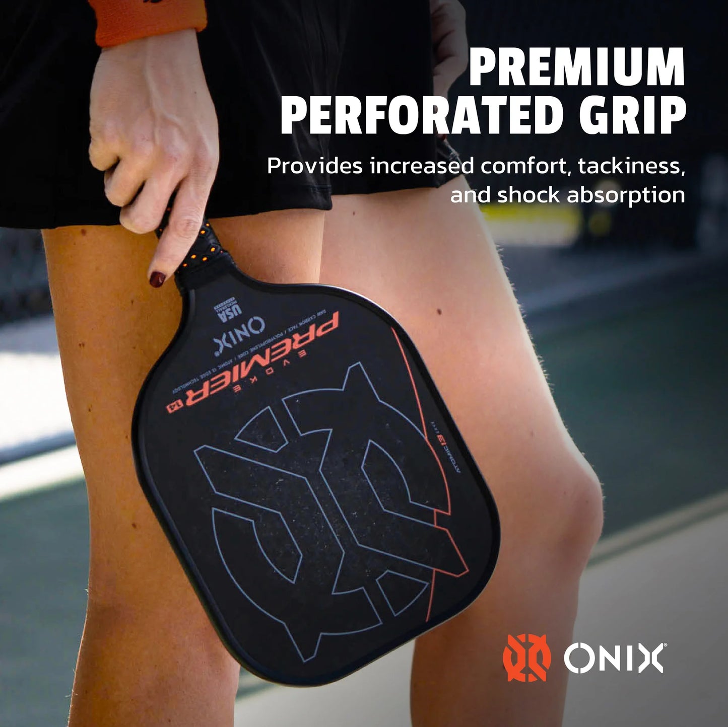 ONIX EVOKE PREMIER RAW CARBON 14MM PICKLEBALL PADDLE