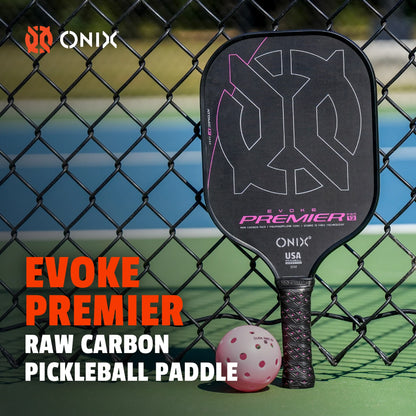 ONIX EVOKE PREMIER RAW CARBON  12MM PICKLEBALL PADDLE