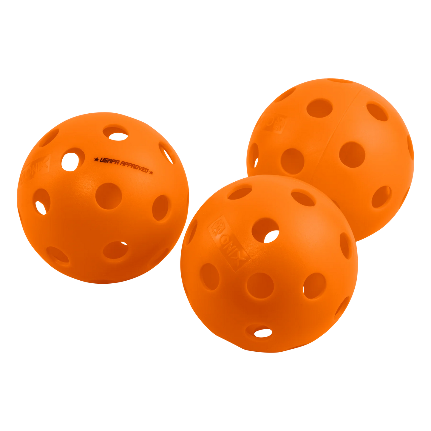 ONIX FUSE INDOOR PICKLEBALLS(PACK OF 3)- ORANGE